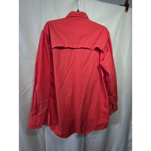 Beretta Men Button Up Long Sleeve Shirt Red Medium Button-Down Collar M - Picture 3 of 5